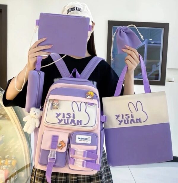 Kit de bolsos kawaii correas lila