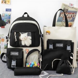 Kit de bolsos pompones negro