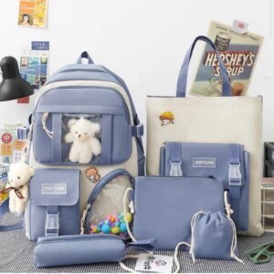 Kit de bolsos pompones azul