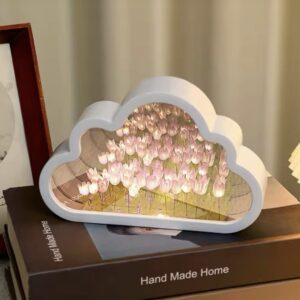 Lámpara espejo tulipanes