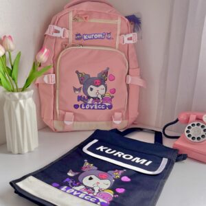 Kit premium kuromi bolso y Lonchera