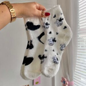 Medias peluditas de vaquita