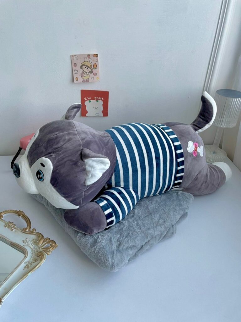 Peluche perrito con cobija