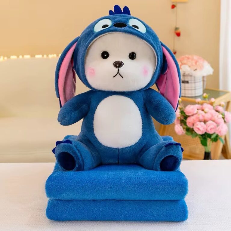 Peluche con cobija osito Stitch