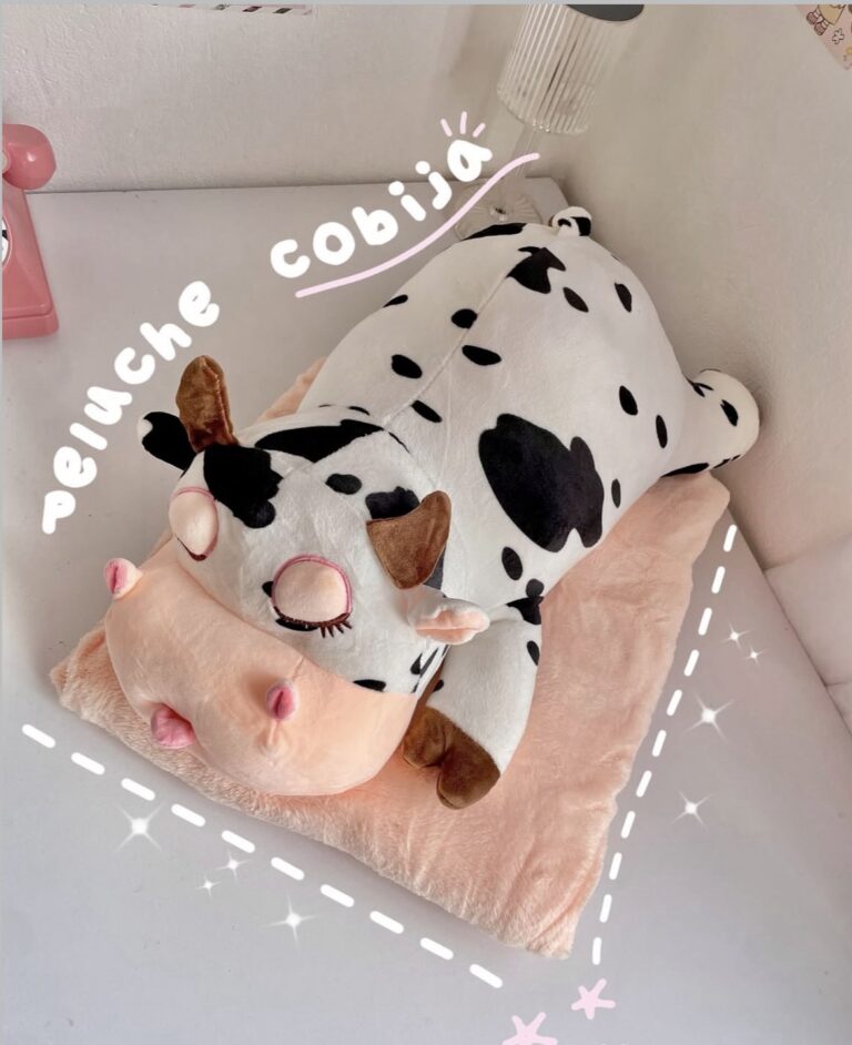 Peluche con cobija de vaquita