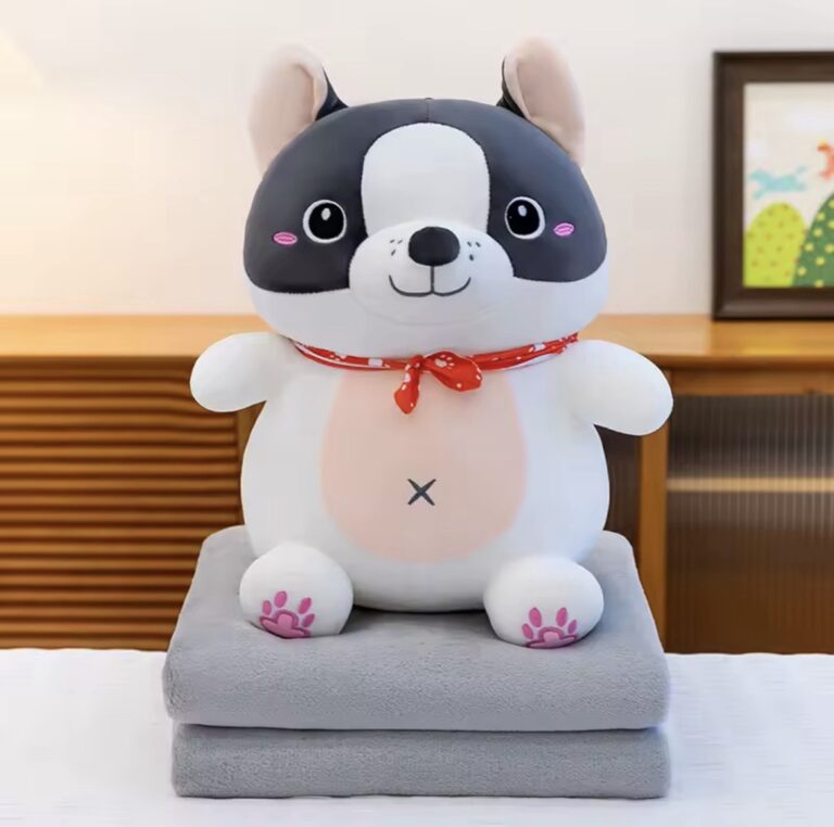 Peluche con cobija perrito