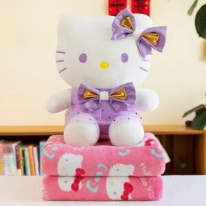 Peluche con cobija hello kitty rosa