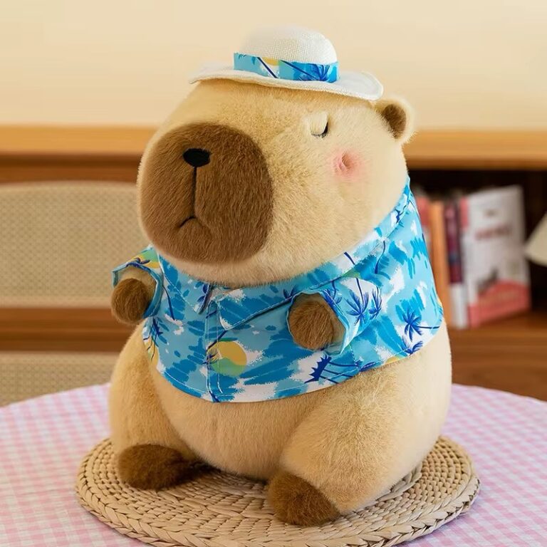 Peluche con cobija capybara playero