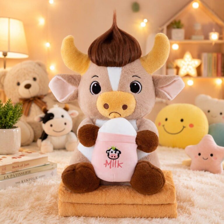 Peluche con cobija toro