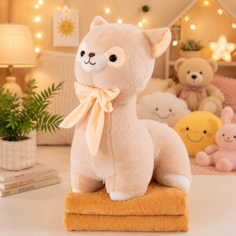 Peluche con cobija llama