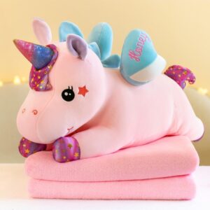 Peluche con cobija unicornio