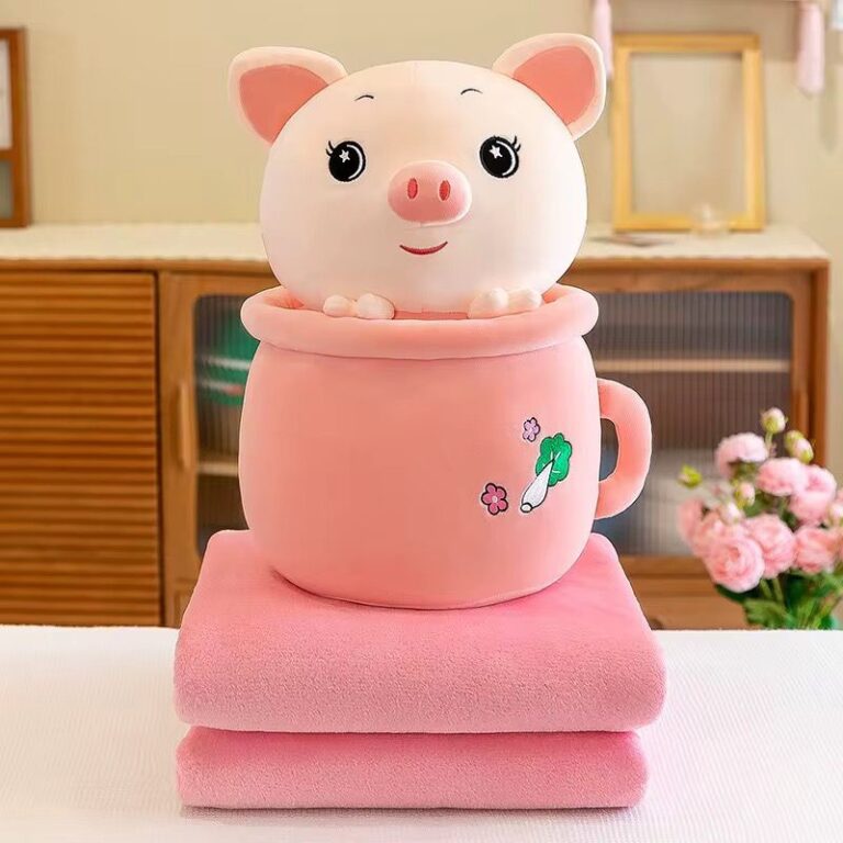 Peluche con cobija cerdito